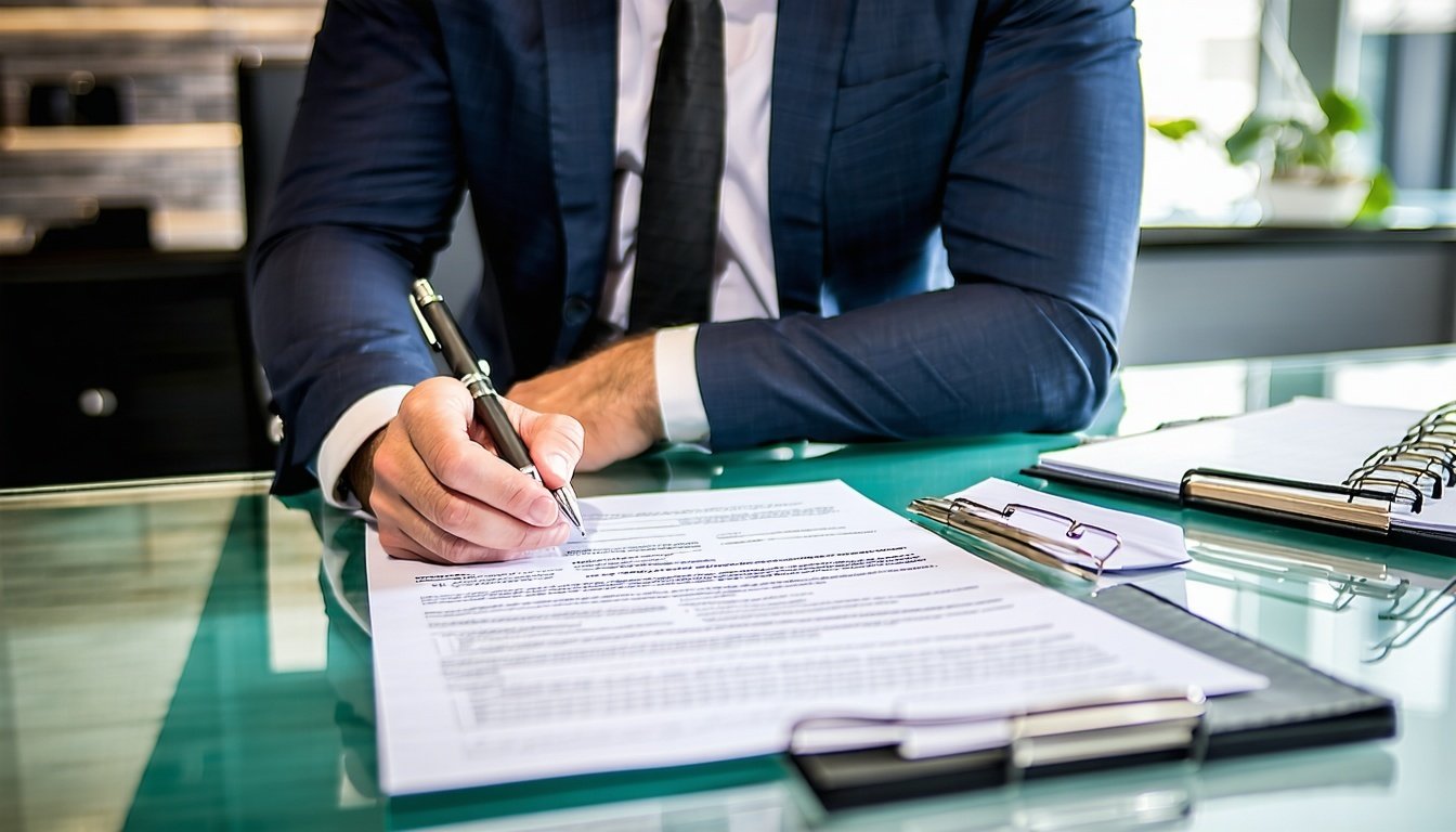 Business owner reviewing an equipment leasing agreement for the first time