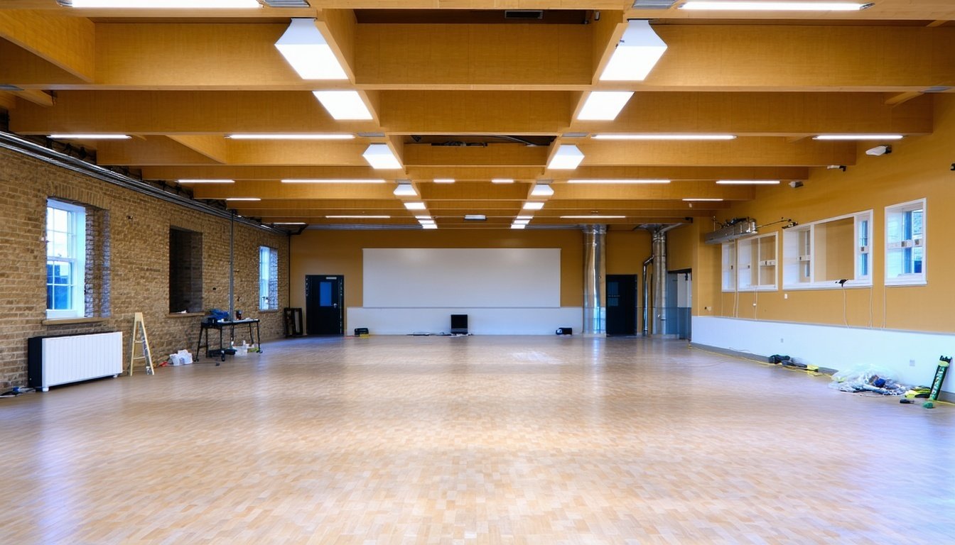  Dance studio under renovation funded by a business loan