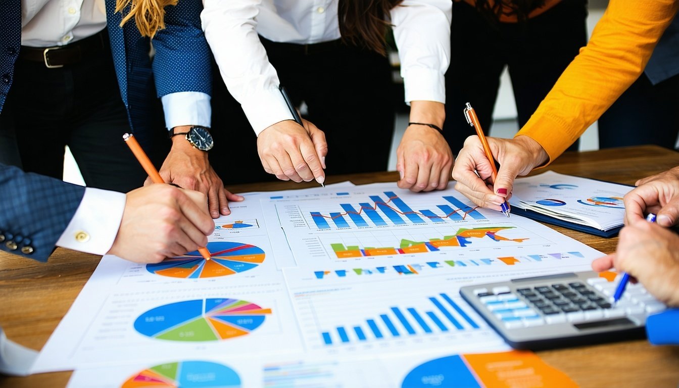  Marketing agency team planning growth strategy after securing business loan