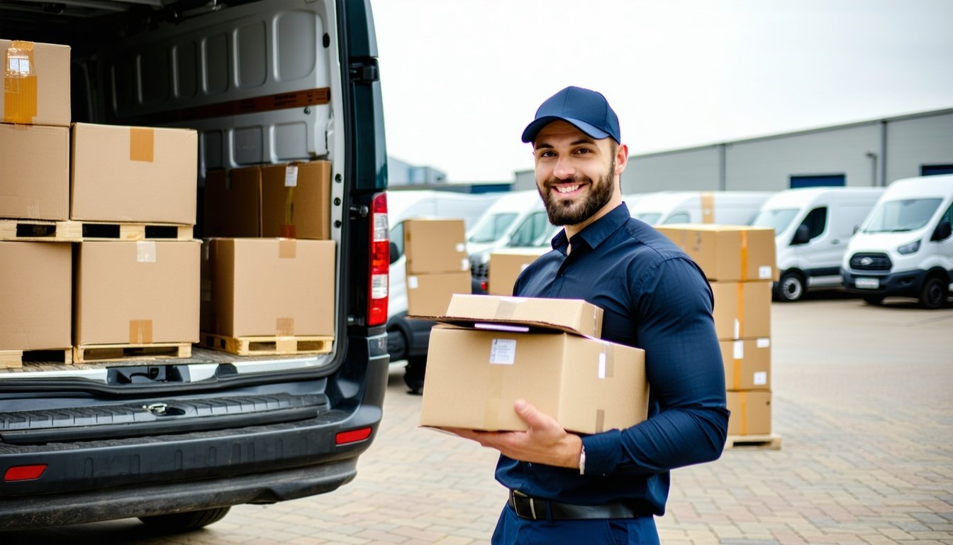 New delivery drivers attending onboarding session after courier business expansion