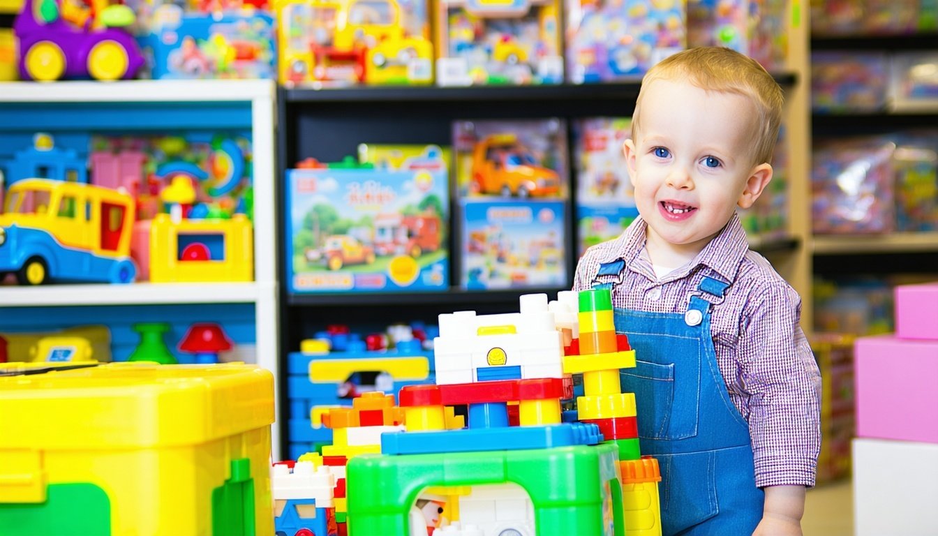 Small toy store receiving a shipment of toys funded by a business loan