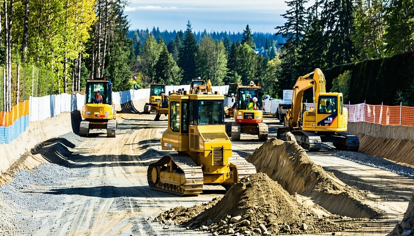  Excavator financed through equipment loan in Lane County.